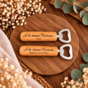 Ouvre-bouteille en bois personnalisé