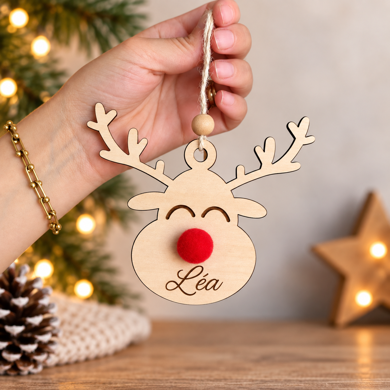 Renne de Noël Personnalisé avec Prénom – Image 3