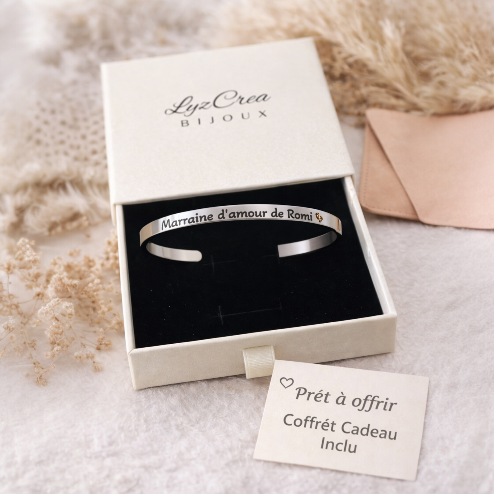 Bracelet Jonc personnalisé avec message